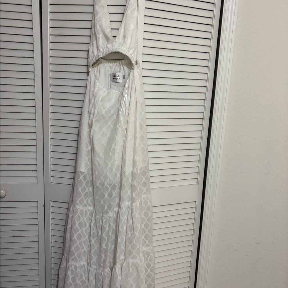 HELLO MOLLY PALM COVE MAXI DRESS WHITE - Picture 3 of 7